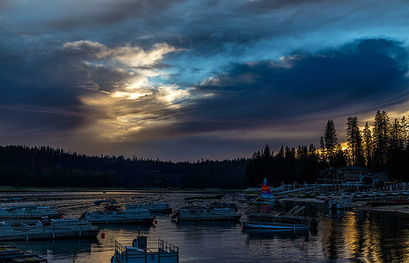 at the marina's edge