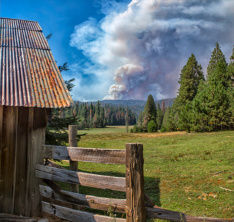 Railroad Fire from Soquel Meadow